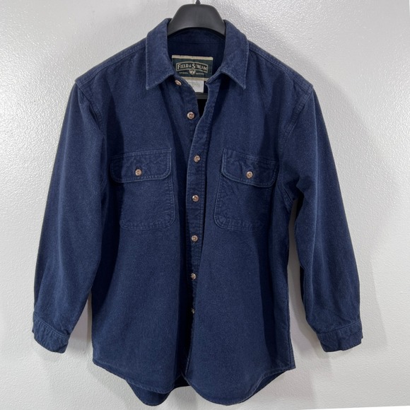 Field & Stream Men's L Blue Flannel Cotton Button Up Shirt Casual Outdoor - Picture 1 of 6